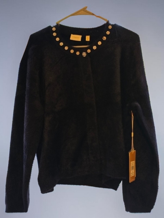 Cyrus Sweaters - Nwt Cyrus Blue Sweater with Embellished Neckline